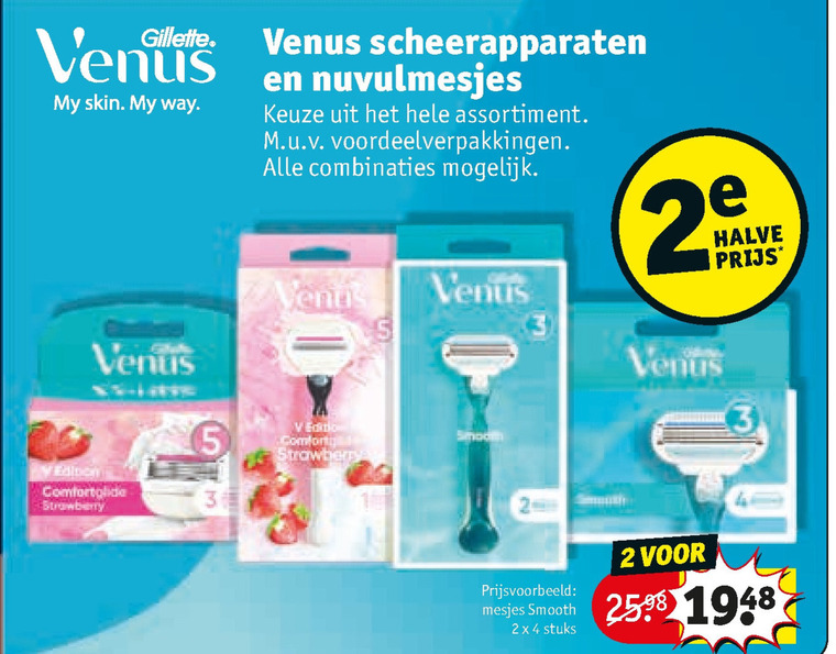 Gillette Venus   dames scheermesje folder aanbieding bij  Kruidvat - details