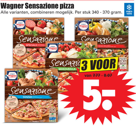 Wagner   diepvriespizza folder aanbieding bij  Dirk - details