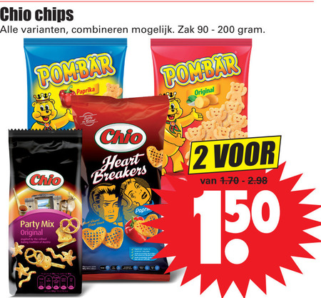 Chio   chips, zoutje folder aanbieding bij  Dirk - details