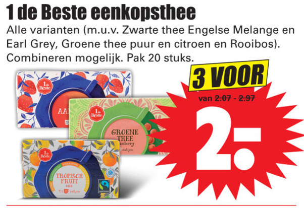 1 De Beste   thee folder aanbieding bij  Dirk - details