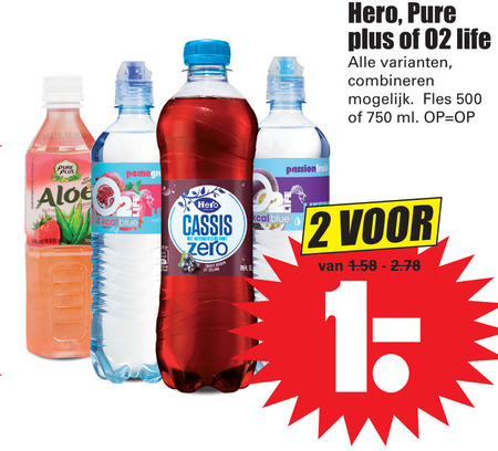 Hero   frisdrank folder aanbieding bij  Dirk - details