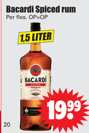 Bacardi   rum folder aanbieding bij  Dirk - details