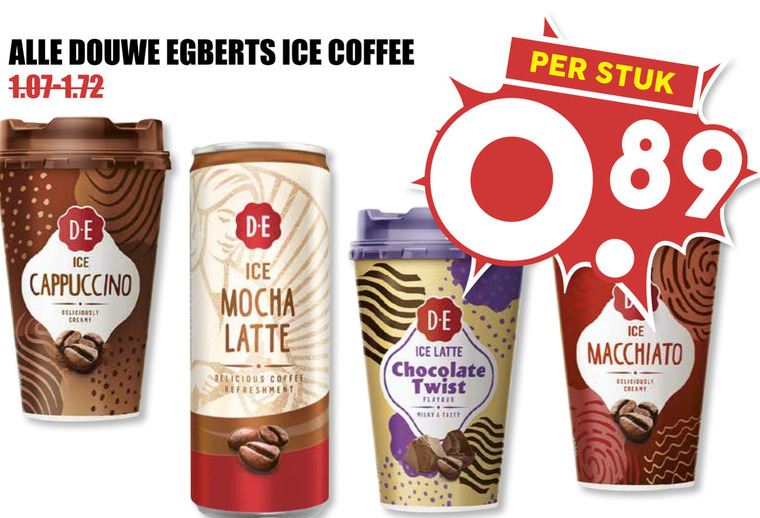 Douwe Egberts   ijskoffie folder aanbieding bij  MCD Supermarkt Basis - details