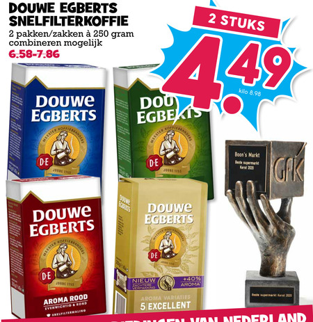 Douwe Egberts   koffie folder aanbieding bij  Boons Markt - details