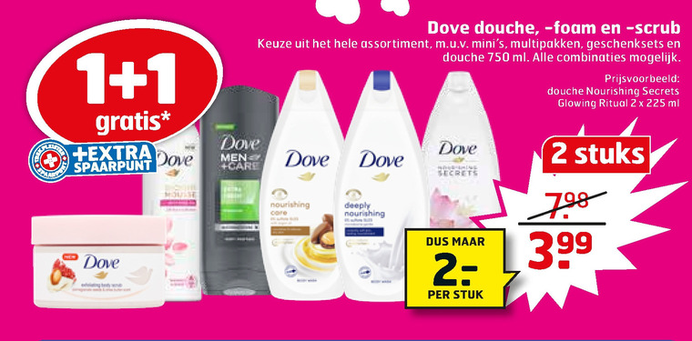 Dove   deodorant, douchegel folder aanbieding bij  Trekpleister - details