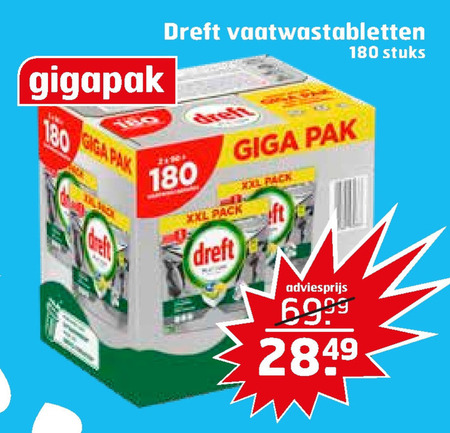 Dreft   vaatwasmiddel folder aanbieding bij  Trekpleister - details