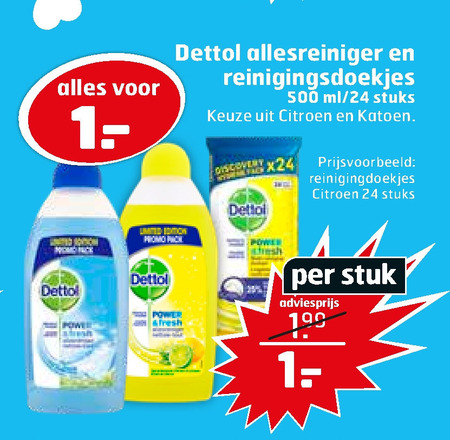 Dettol   allesreiniger folder aanbieding bij  Trekpleister - details