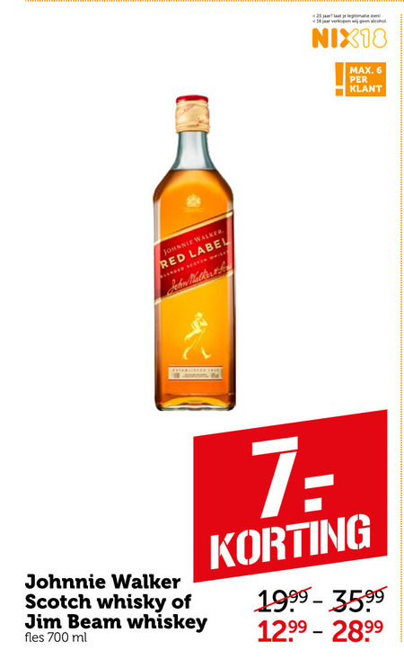 Johnnie Walker   whisky folder aanbieding bij  Coop - details