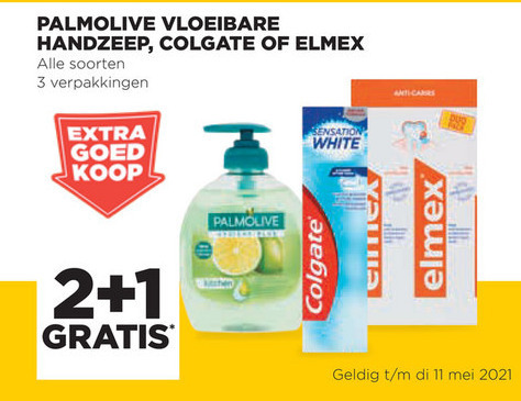 Colgate   tandpasta, handzeep folder aanbieding bij  Jumbo - details