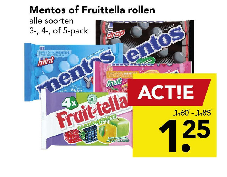 Mentos   snoep folder aanbieding bij  Deen - details