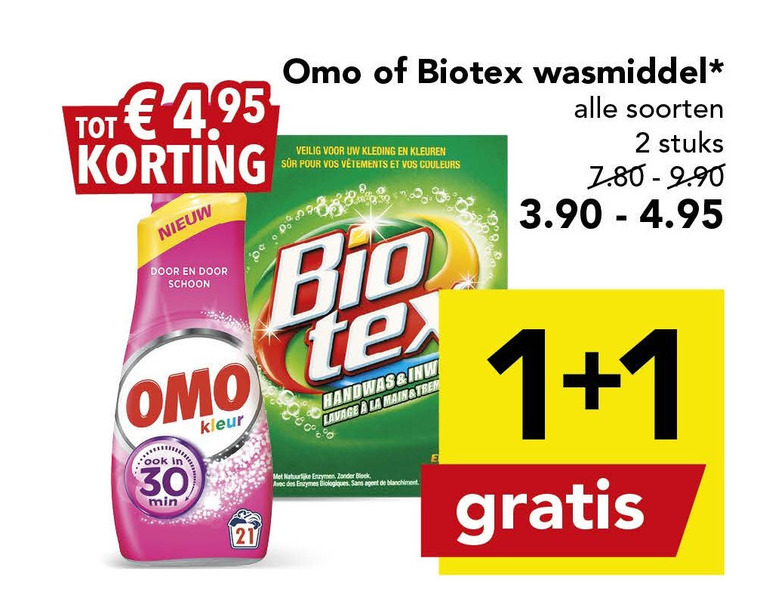 Omo   wasmiddel, handwasmiddel folder aanbieding bij  Deen - details