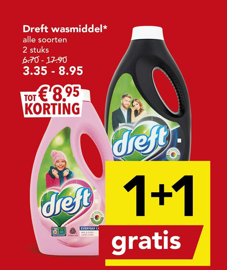 Dreft   wasmiddel folder aanbieding bij  Deen - details