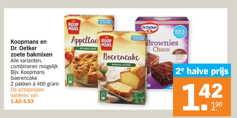 Koopmans   bakmix, cakemix folder aanbieding bij  Albert Heijn - details