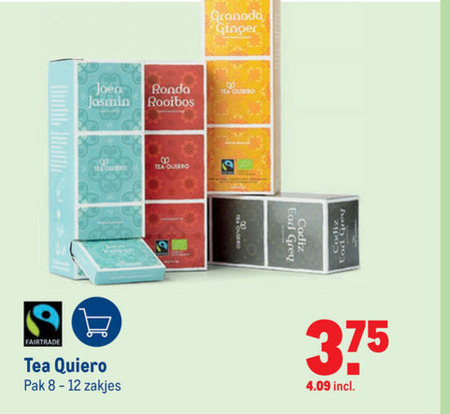 Tea Quiero   thee folder aanbieding bij  Makro - details