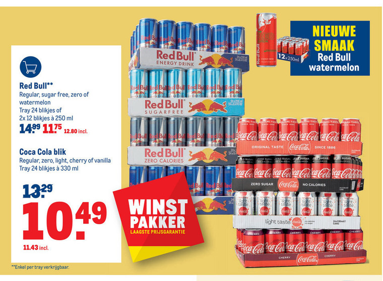 Red Bull   energiedrank, cola folder aanbieding bij  Makro - details