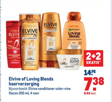 Elvive   shampoo, conditioner folder aanbieding bij  Makro - details