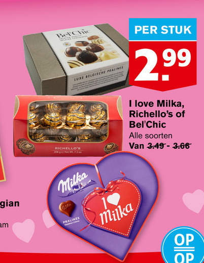 Milka   chocolade folder aanbieding bij  Hoogvliet - details