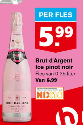 Brut D Argent   champagne sparkling wijn folder aanbieding bij  Hoogvliet - details