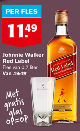 Johnnie Walker   whisky folder aanbieding bij  Hoogvliet - details