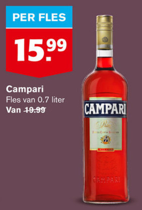 Campari   kruidenbitter folder aanbieding bij  Hoogvliet - details