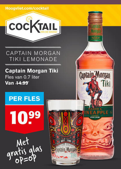 Captain Morgan   rum folder aanbieding bij  Hoogvliet - details