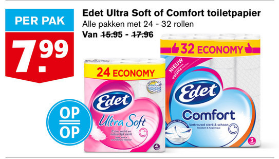 Edet   toiletpapier folder aanbieding bij  Hoogvliet - details