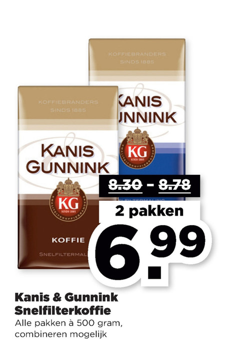 Kanis en Gunnink   koffie folder aanbieding bij  Plus - details