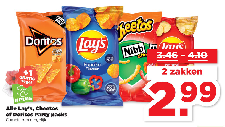 Cheetos   chips, zoutje folder aanbieding bij  Plus - details