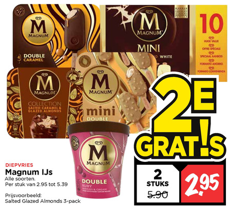 Magnum   ijslollies, ijsspecialiteit folder aanbieding bij  Vomar - details