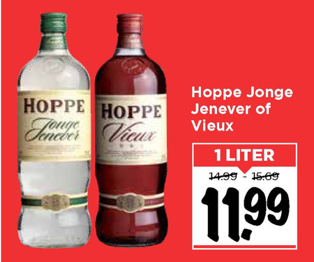 Hoppe   vieux, jenever folder aanbieding bij  Vomar - details