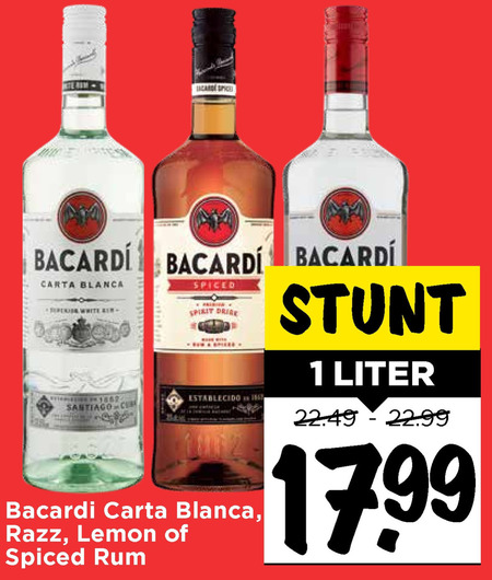 Bacardi   rum folder aanbieding bij  Vomar - details