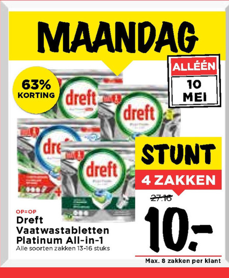 Dreft   vaatwasmiddel folder aanbieding bij  Vomar - details