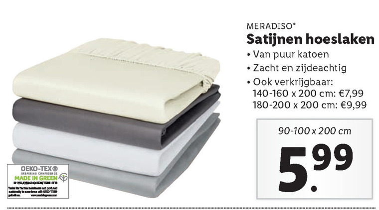 Meradiso   hoeslaken folder aanbieding bij  Lidl - details