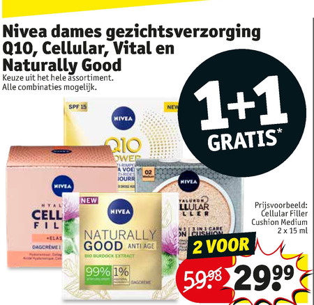 Nivea   gezichtsverzorging, nachtcreme folder aanbieding bij  Kruidvat - details