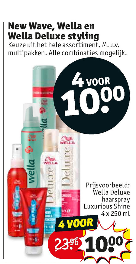 New Wave   hairspray, haargel folder aanbieding bij  Kruidvat - details