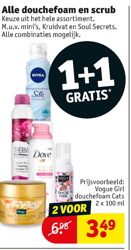 Alle merken   douchegel, scrubcreme folder aanbieding bij  Kruidvat - details