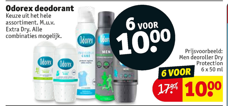 Odorex   deodorant folder aanbieding bij  Kruidvat - details