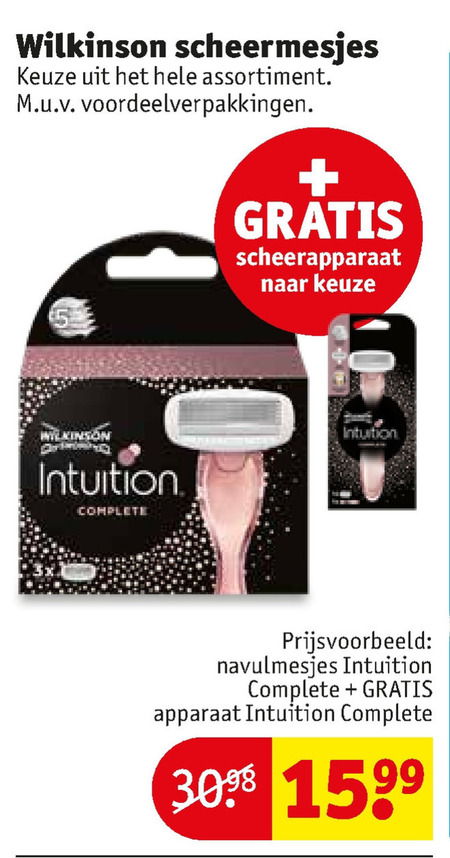 Wilkinson   dames scheermesje folder aanbieding bij  Kruidvat - details