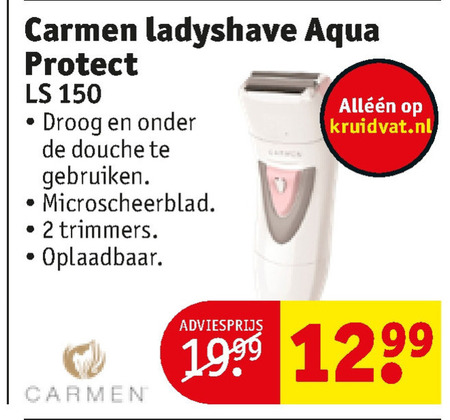 Carmen   ladyshave folder aanbieding bij  Kruidvat - details