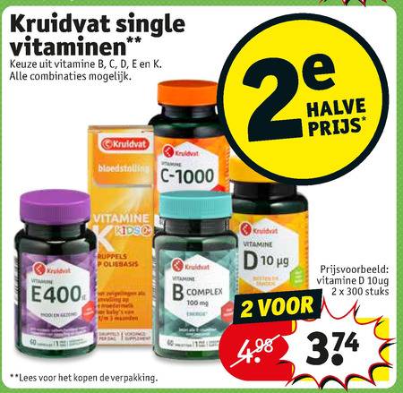 Kruidvat Huismerk   vitamine folder aanbieding bij  Kruidvat - details