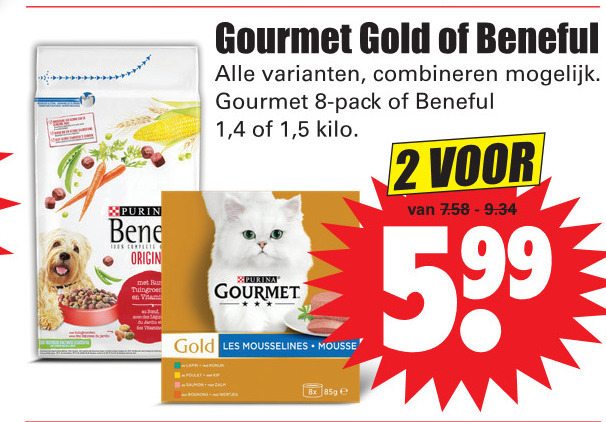 Beneful   hondenvoer, kattenvoer folder aanbieding bij  Dirk - details