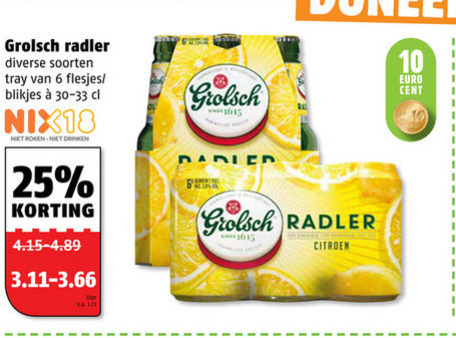 Grolsch   radler bier folder aanbieding bij  Poiesz - details