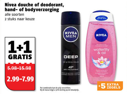 Nivea   deodorant, douchegel folder aanbieding bij  Poiesz - details