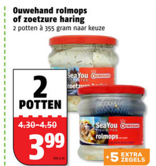 Ouwehand   rolmops, haring folder aanbieding bij  Poiesz - details