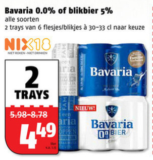 Bavaria   blikje bier, alcoholvrij bier folder aanbieding bij  Poiesz - details