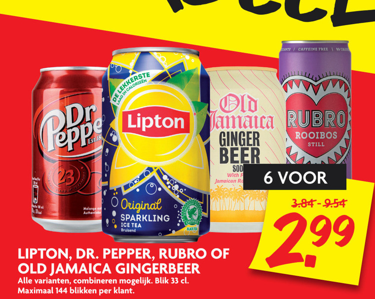 Lipton   ice tea, frisdrank folder aanbieding bij  Dekamarkt - details