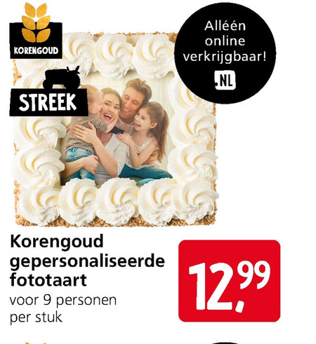 Korengoud   taart folder aanbieding bij  Jan Linders - details