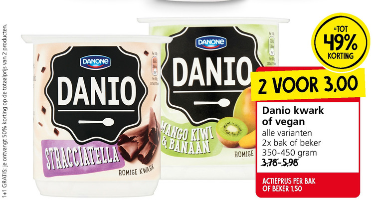 Danone Danio   kwark folder aanbieding bij  Jan Linders - details