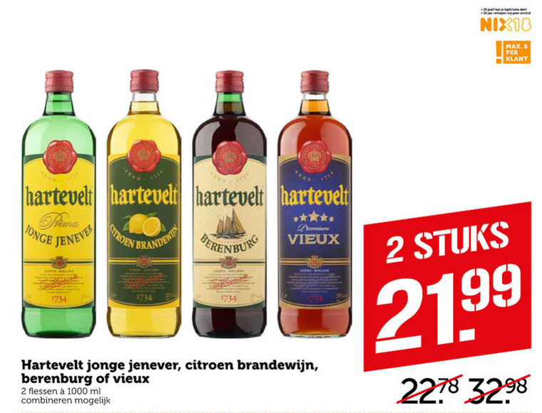 Hartevelt   vieux, jenever folder aanbieding bij  Coop - details