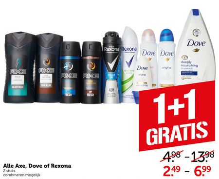 Rexona   deodorant, douchegel folder aanbieding bij  Coop - details